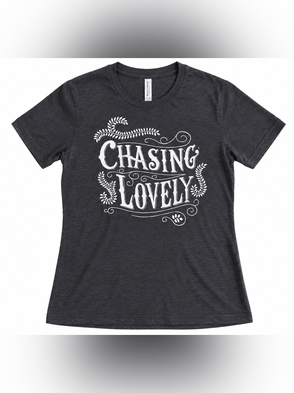 Canvas "Chasing Lovely" soft gray t shirt